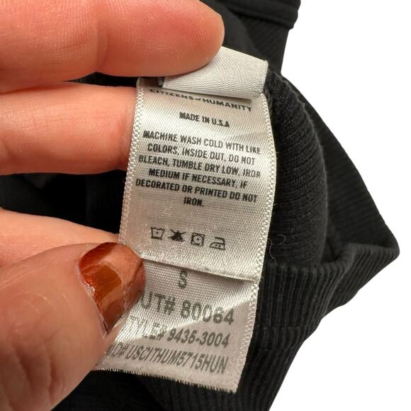 COH CITIZENS OF HUMANITY Caralyn Black Ribbed Button Front Tank Top Size Small - Picture 7 of 8